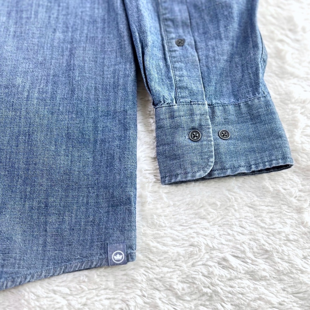 Peter Millar Chambray Button Down Shirt Men's XL … - image 5